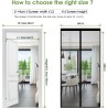 Auxmir Moustiquaire Porte Magnétique 90x210cm Rideau Anti Mouche Fermeture Automatique pour Porte de Balcon Porte Cave Porte de