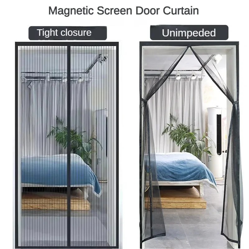 Rideau anti-moustiques pour fenêtre, moustiquaire, fermeture automatique de porte, rideaux de Ventilation domestique, filet