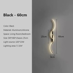 Applique murale LED moderne minimaliste lumière LED chambre chevet longue bande appliques murales salon canapé maison luminaire