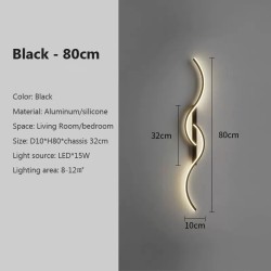 Applique murale LED moderne minimaliste lumière LED chambre chevet longue bande appliques murales salon canapé maison luminaire