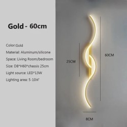 Applique murale LED moderne minimaliste lumière LED chambre chevet longue bande appliques murales salon canapé maison luminaire