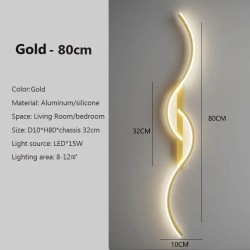 Applique murale LED moderne minimaliste lumière LED chambre chevet longue bande appliques murales salon canapé maison luminaire