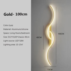 Applique murale LED moderne minimaliste lumière LED chambre chevet longue bande appliques murales salon canapé maison luminaire