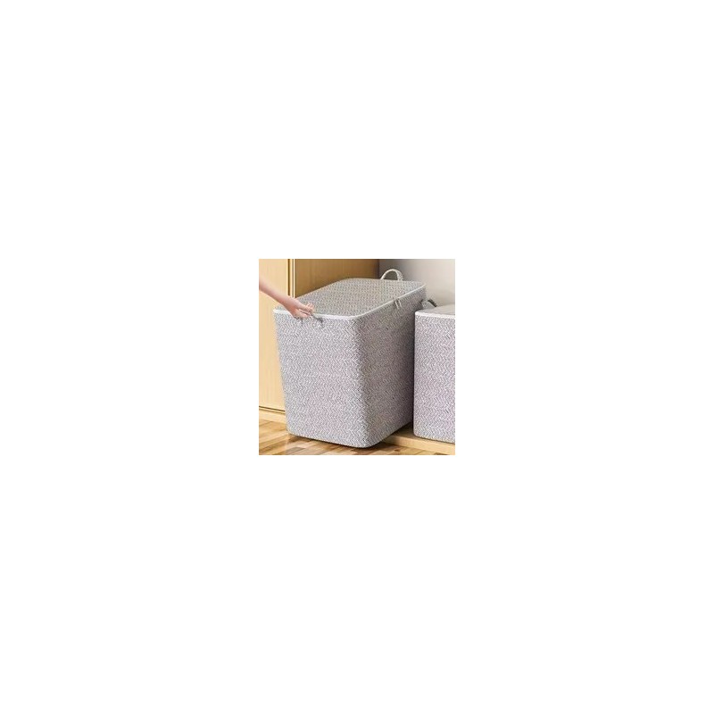Boîte de rangement Extra Large avec couvercle, Design moderne permettant de gagner de l'espace, Durable pour vêtements, literie,
