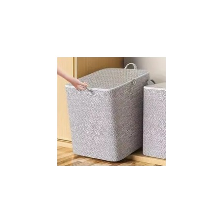 Boîte de rangement Extra Large avec couvercle, Design moderne permettant de gagner de l'espace, Durable pour vêtements, literie,