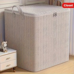 Boîte de rangement Extra Large avec couvercle, Design moderne permettant de gagner de l'espace, Durable pour vêtements, literie,