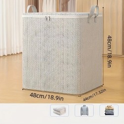 Boîte de rangement Extra Large avec couvercle, Design moderne permettant de gagner de l'espace, Durable pour vêtements, literie,