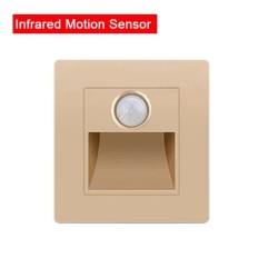 PIR détecteur de mouvement capteur de lumière led lumières AC 110 V-240 V encastré escalier chambre applique led veilleuse
