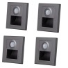 PIR détecteur de mouvement capteur de lumière led lumières AC 110 V-240 V encastré escalier chambre applique led veilleuse