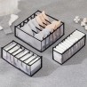 Paquet de 5 boîtes de rangement pour la maison, sacs combinés pliables pour sous-vêtements à carreaux, séparateurs de tiroirs en