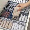 Paquet de 5 boîtes de rangement pour la maison, sacs combinés pliables pour sous-vêtements à carreaux, séparateurs de tiroirs en