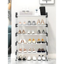 Étagère à chaussures anti-poussière multicouche simple de 5 à 7 sol. Armoire à chaussures domestique peu encombrante pour la