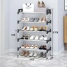 Étagère à chaussures anti-poussière multicouche simple de 5 à 7 sol. Armoire à chaussures domestique peu encombrante pour la