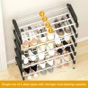 Étagère à chaussures anti-poussière multicouche simple de 5 à 7 sol. Armoire à chaussures domestique peu encombrante pour la