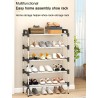 Étagère à chaussures anti-poussière multicouche simple de 5 à 7 sol. Armoire à chaussures domestique peu encombrante pour la