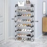 Étagère à chaussures anti-poussière multicouche simple de 5 à 7 sol. Armoire à chaussures domestique peu encombrante pour la