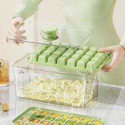28/56 grilles moule à glaçons presse plateau à glace seau machine à glaçons multifonctionnelle avec une seule touche pour