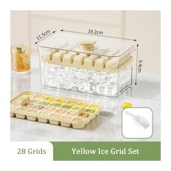 28/56 grilles moule à glaçons presse plateau à glace seau machine à glaçons multifonctionnelle avec une seule touche pour