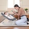Babyeap Baby Swing for Infants - APP Remote Bluetooth Control, 5 Speed Settings, 10 Lullabies, USB Plug (Gray)