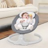 Babyeap Baby Swing for Infants - APP Remote Bluetooth Control, 5 Speed Settings, 10 Lullabies, USB Plug (Gray)
