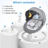 Babyeap Baby Swing for Infants - APP Remote Bluetooth Control, 5 Speed Settings, 10 Lullabies, USB Plug (Gray)