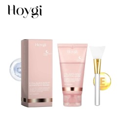Masque facial décollable au collagène pour la nuit, masque d'emballage de nuit au collagène coréen, hydrate en profondeur,