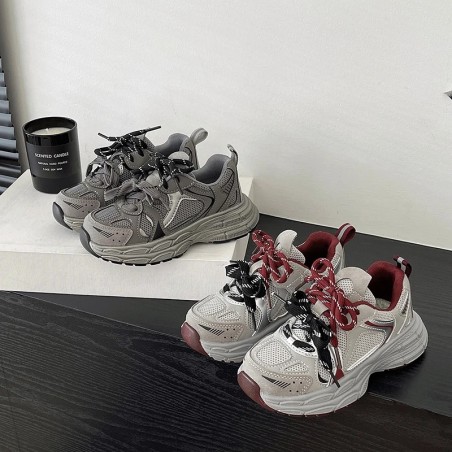 Baskets polyvalentes à la mode pour garçons et filles, chaussures de sport décontractées à plateforme, en maille respirante,