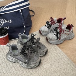 Baskets polyvalentes à la mode pour garçons et filles, chaussures de sport décontractées à plateforme, en maille respirante,