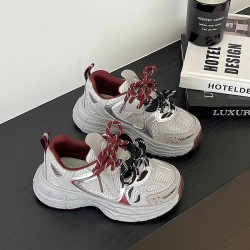 Baskets polyvalentes à la mode pour garçons et filles, chaussures de sport décontractées à plateforme, en maille respirante,