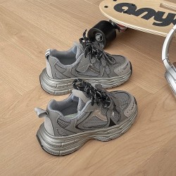 Baskets polyvalentes à la mode pour garçons et filles, chaussures de sport décontractées à plateforme, en maille respirante,