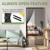 Auxmir Moustiquaire Porte Magnétique 90x210cm Rideau Anti Mouche Fermeture Automatique pour Porte de Balcon Porte Cave Porte de