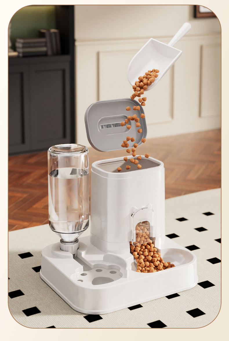 distributeur d eau automatique pour chats et chiens avec bassin alimentaire intÃ©grÃ© - de 1 Ã  10l, pile , design blanc moderne pour un nettoyage facile et une hydratation, station d hydratation pour animaux de compagnie, accessoire pour animaux de compagnie Ã©lÃ©gant, produit durable pour animaux de compagnie DÃ©tails du produit 3