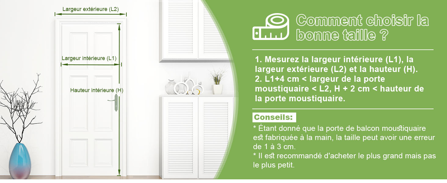 Moustiquaire porte Magnétique