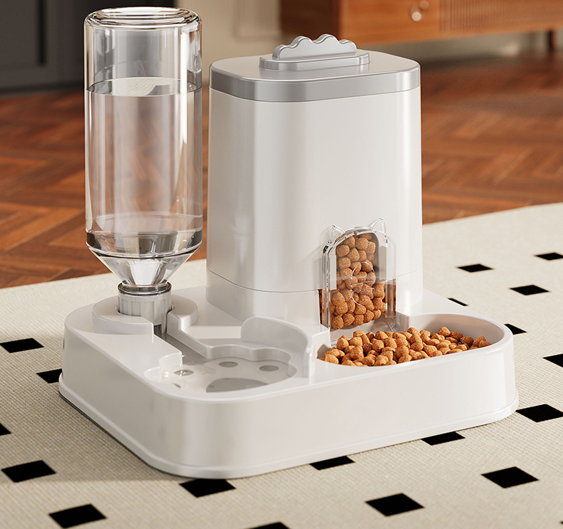 distributeur d eau automatique pour chats et chiens avec bassin alimentaire intÃ©grÃ© - de 1 Ã  10l, pile , design blanc moderne pour un nettoyage facile et une hydratation, station d hydratation pour animaux de compagnie, accessoire pour animaux de compagnie Ã©lÃ©gant, produit durable pour animaux de compagnie DÃ©tails du produit 1